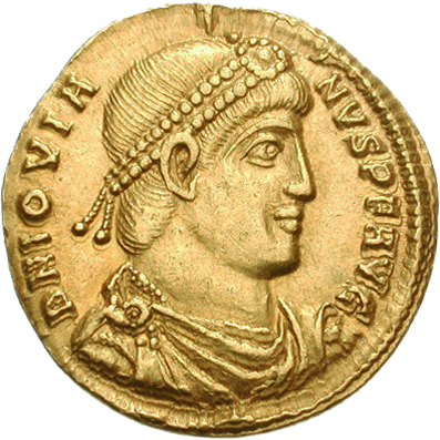 Jovian. AD 363-364. AV Solidus (20mm, 4.47 g, 6h). Sirmium mint.