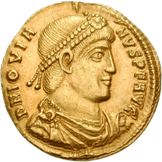 Jovian. AD 363-364. AV Solidus (20mm, 4.47 g, 6h). Sirmium mint.