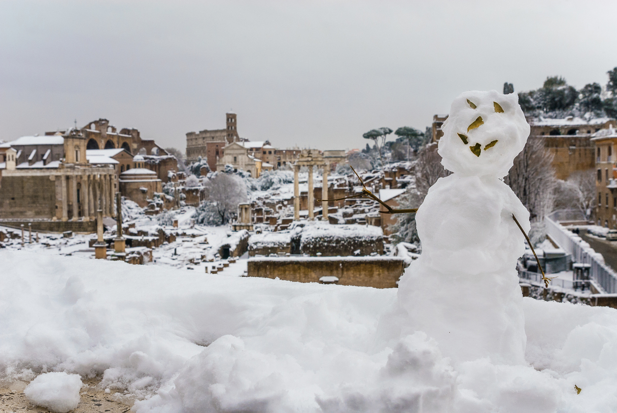 Snowman and Roman Forum