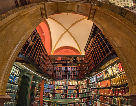 Library of Congress Reading Room Bookshelves in Washington, DC